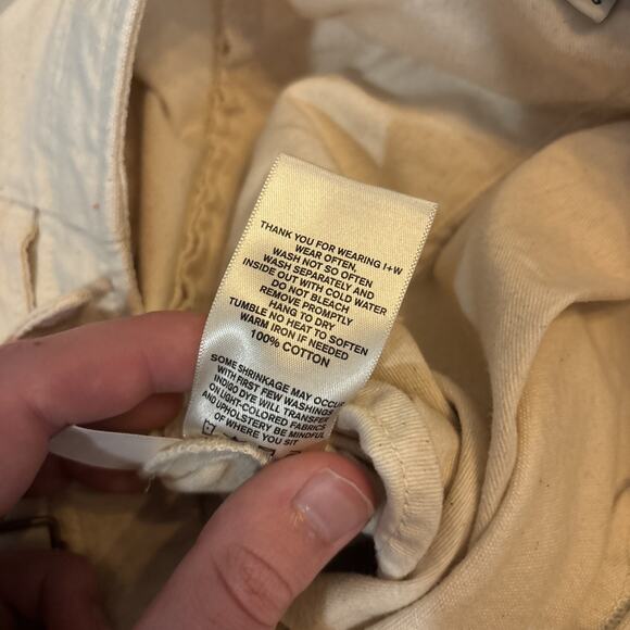 Imogene + Willie Military Trousers In Ivory Women’s Sz 26/32 Pockets Cotton - Picture 6 of 14